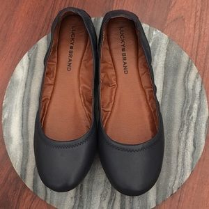 Lucky Brand Dark Blue Ballet Flats Sz 9