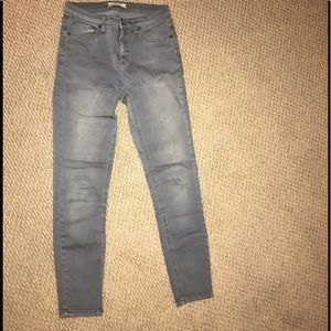 Free People Blue Gray Denim Jeans