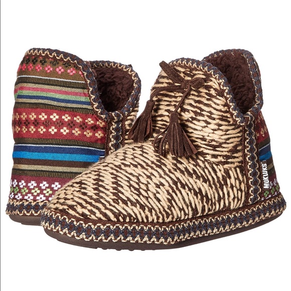 Muk Luks Tassel Stitched Slipper Bootie - Picture 3 of 3