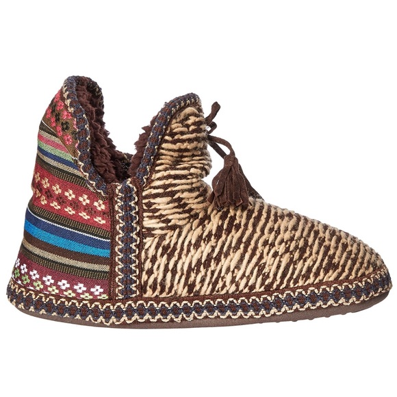 Muk Luks Tassel Stitched Slipper Bootie - Picture 2 of 3