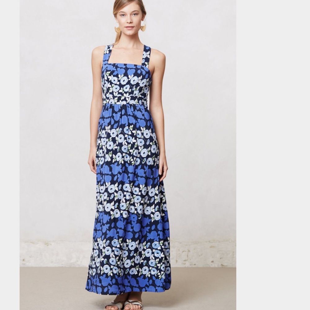 Maeve Anakena Blue Floral Dress