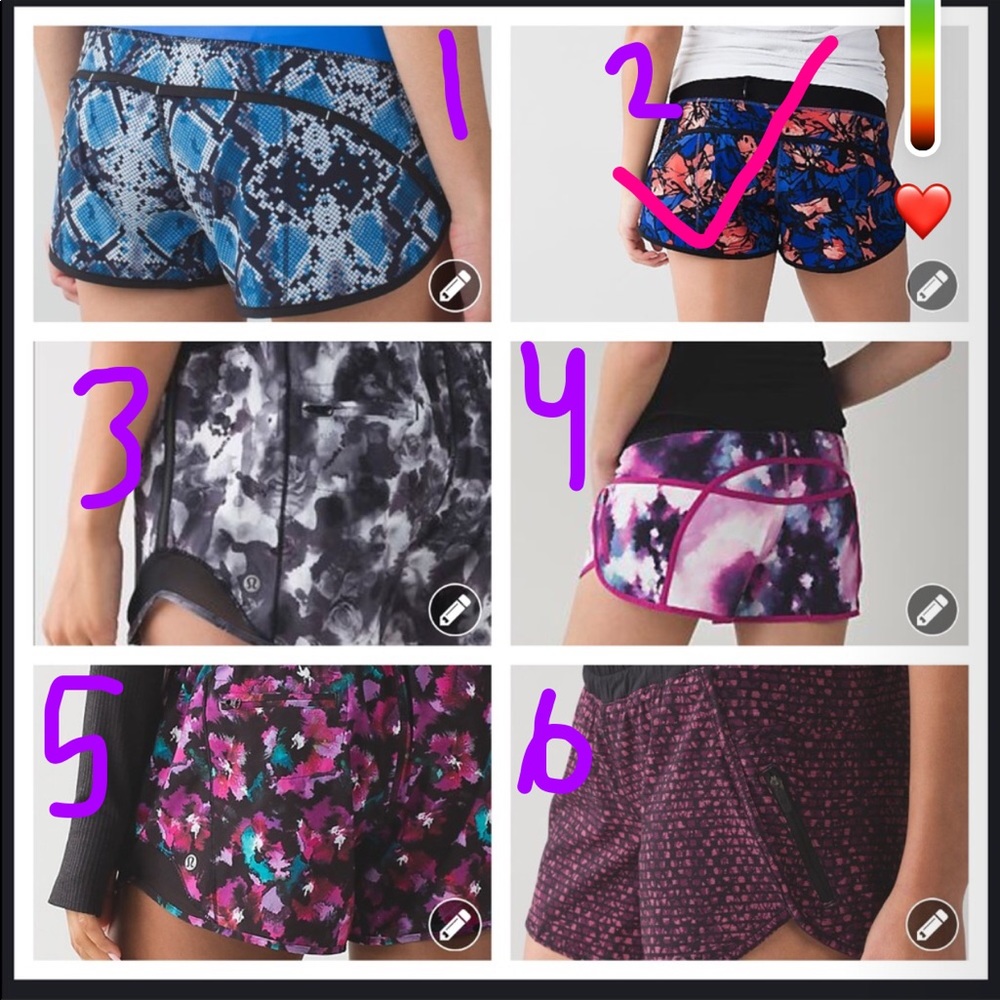 ISO ESPECIALLY 1, 4, & 5 ❤️ NOT speed shorts
