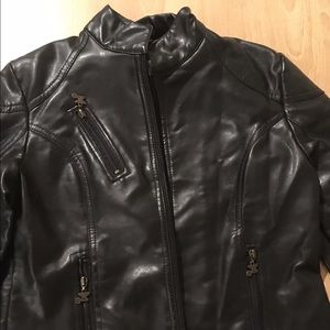 Black leather jacket