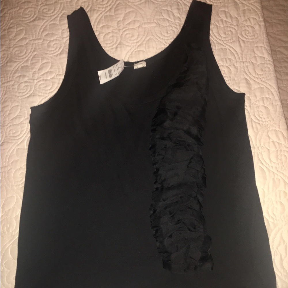 J. Crew Factory Black Embellished Tank