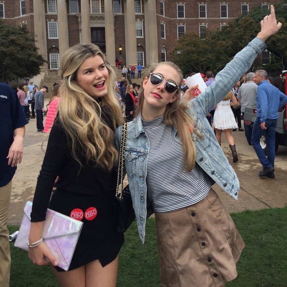 70s Suede Snap Button-Up Skater Skirt - Picture 4 of 5