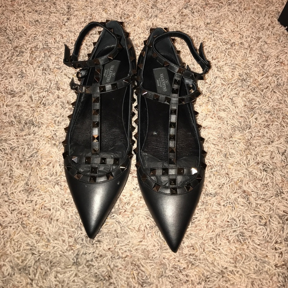Valentino Garavani rockstud caged ballerina flats