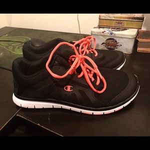 Women's Black/Coral Champion running shoes