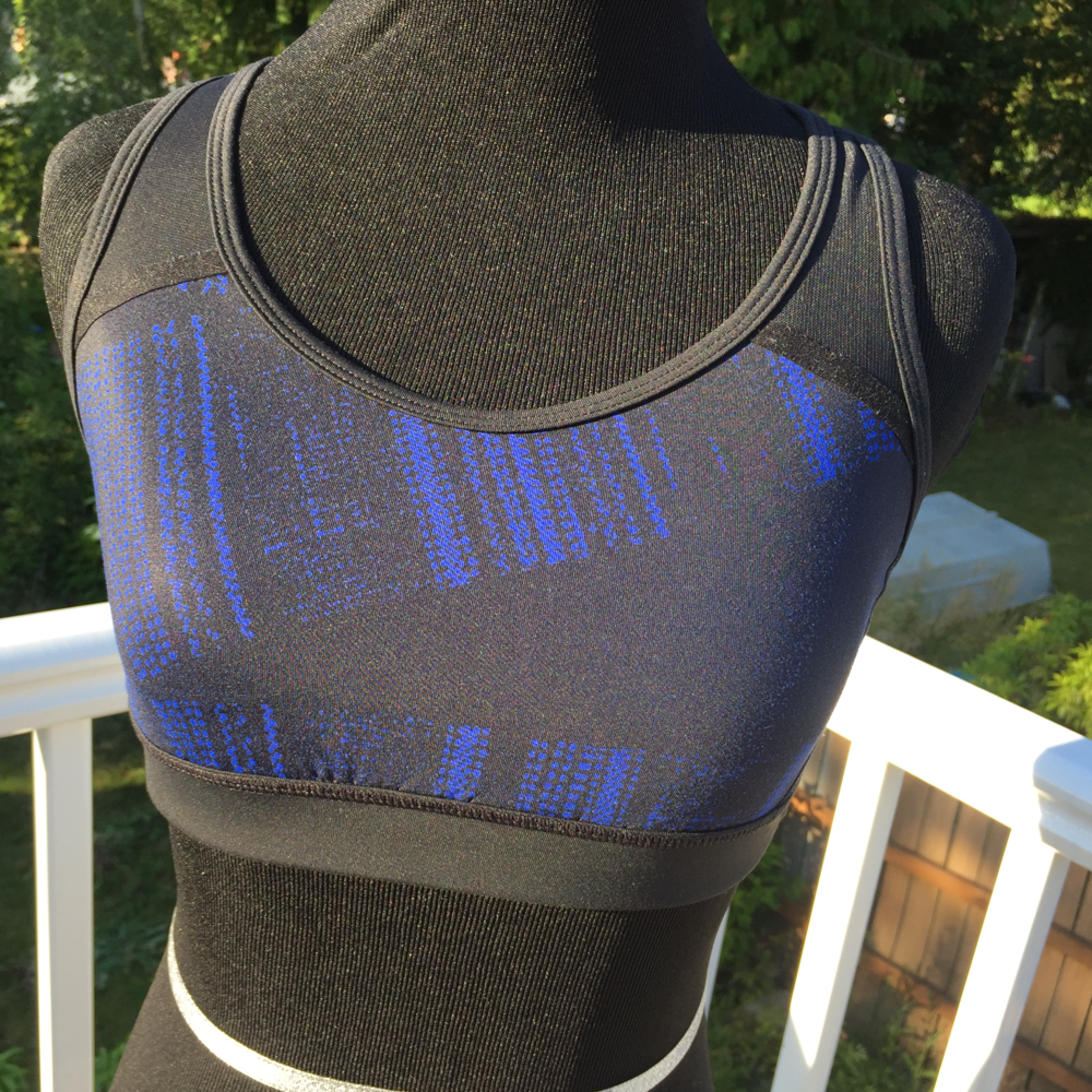 Zella Blk/Blue sports bra size s/p