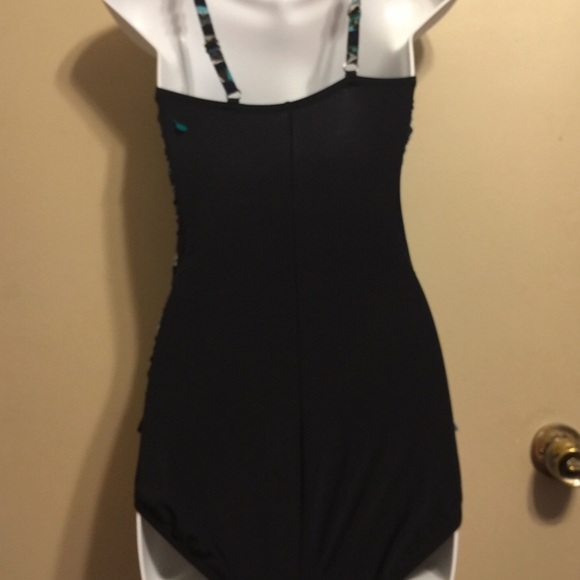 Aqua Green cross over one piece swimsuit. Nwot - Picture 2 of 7