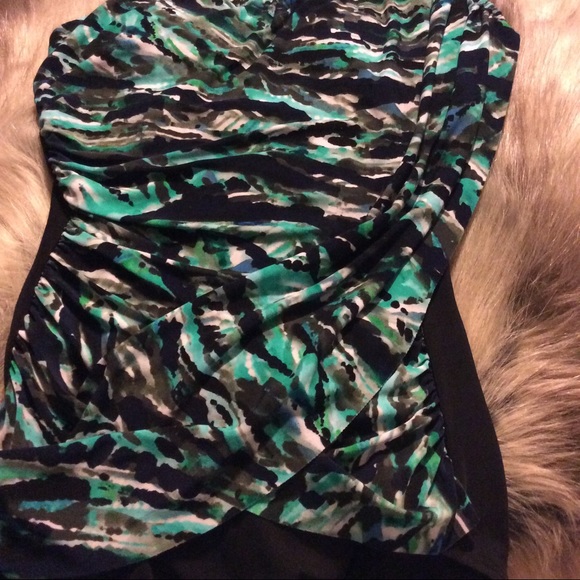 Aqua Green cross over one piece swimsuit. Nwot - Picture 4 of 7