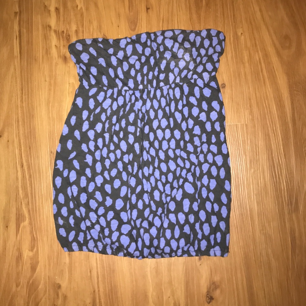 Strapless Blue and Black top