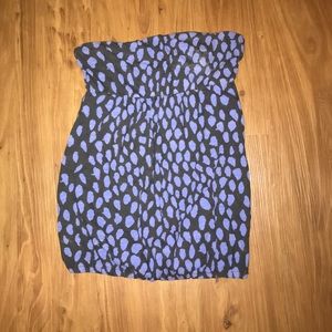 Strapless Blue and Black top