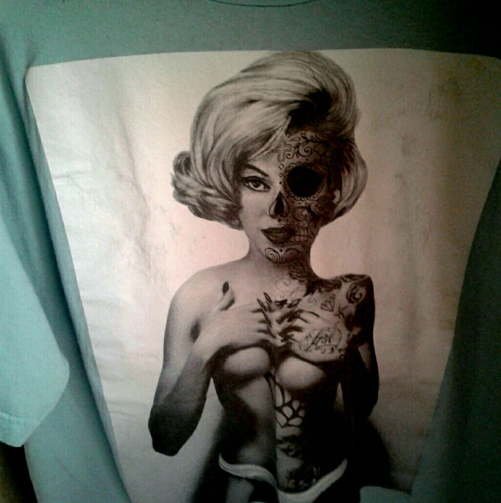 NEW! " Marilyn Monroe Sugar skull" T-SHIRT