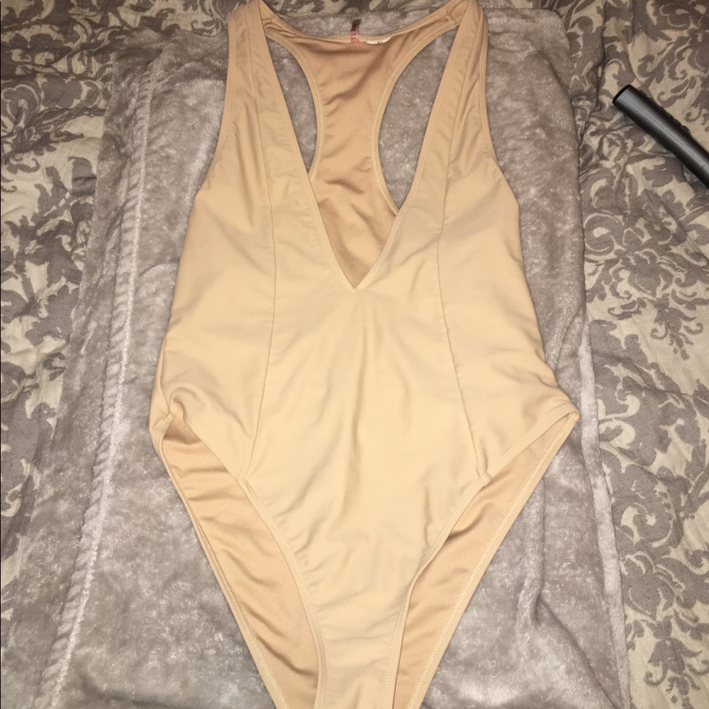 Forever 21 tan one piece swimsuit