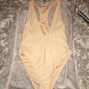 Forever 21 tan one piece swimsuit