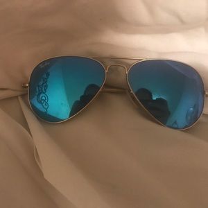 RayBan Mirrored Blue Aviators