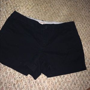 Plain black shorts