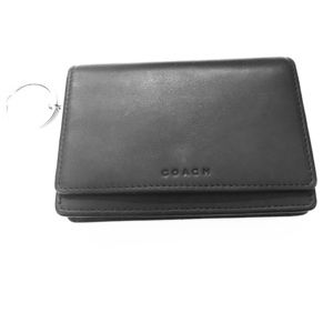 Coach small wallet -black leather