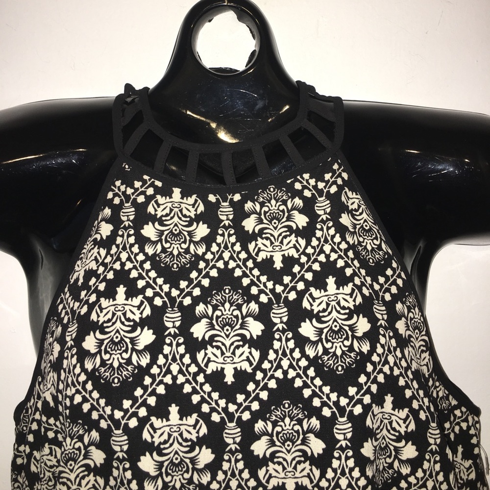 NWOT Anthropologie bl & wh shift dress S