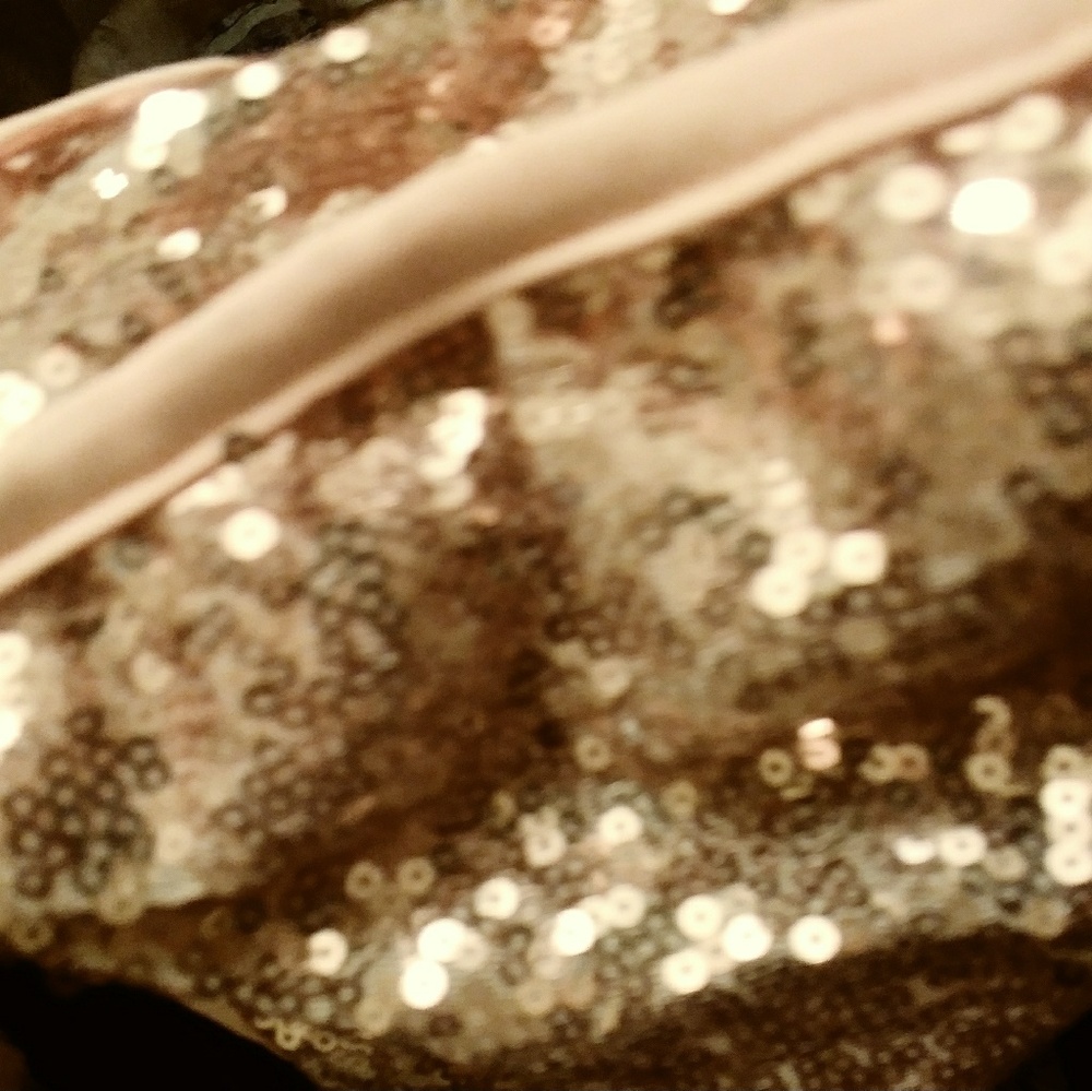 Peach colored sequinced 👙