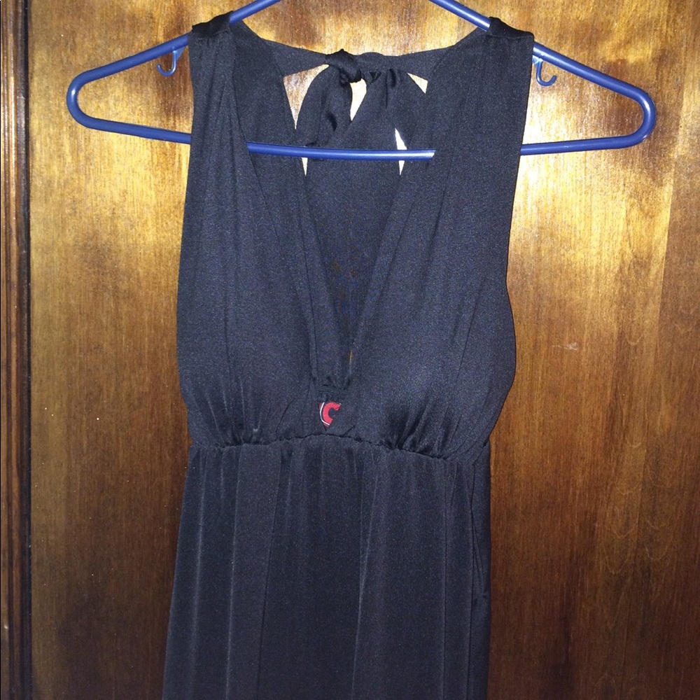 Low cut black dress