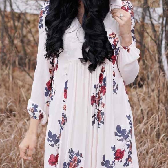 Free People Dresses & Skirts - Free people rosemary floral maxi dress slit
