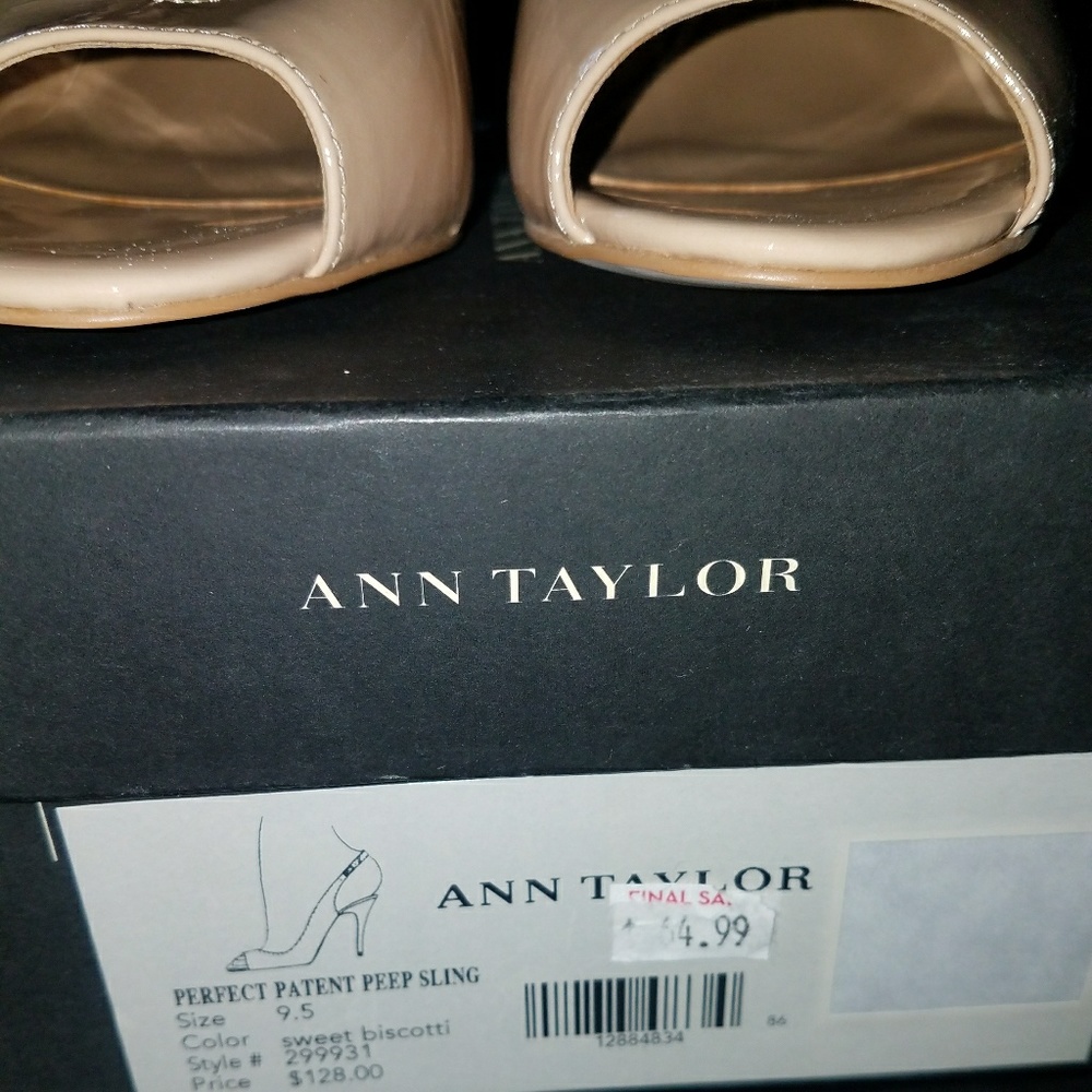 Ann Taylor Perfect Patent Peep Sling