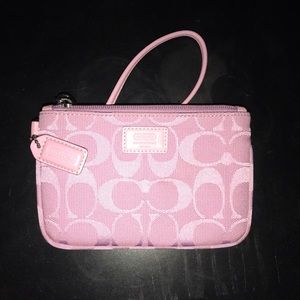 Pink Coach Wristlet