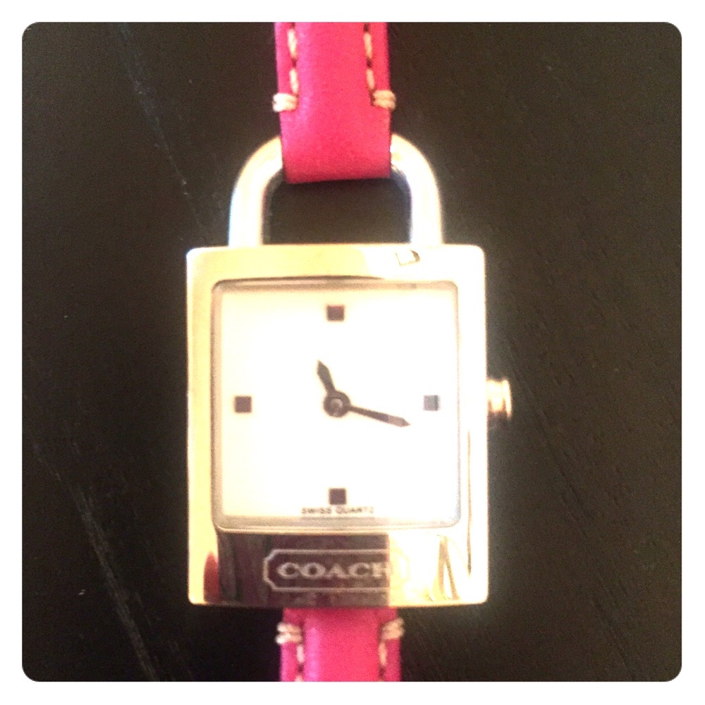 Coach Pink Leather Watch