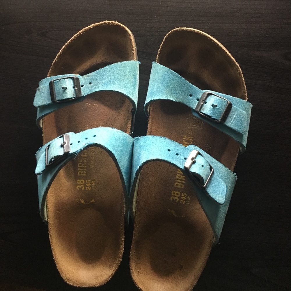 Blue Birkenstock's