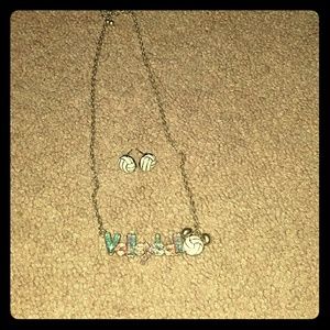 Necklace and earrings