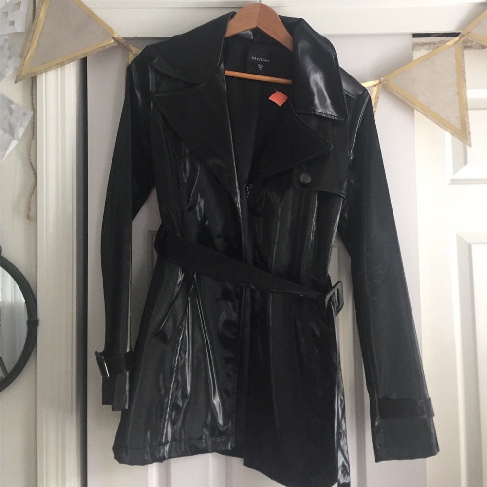 Bebe Black Glossy Jacket