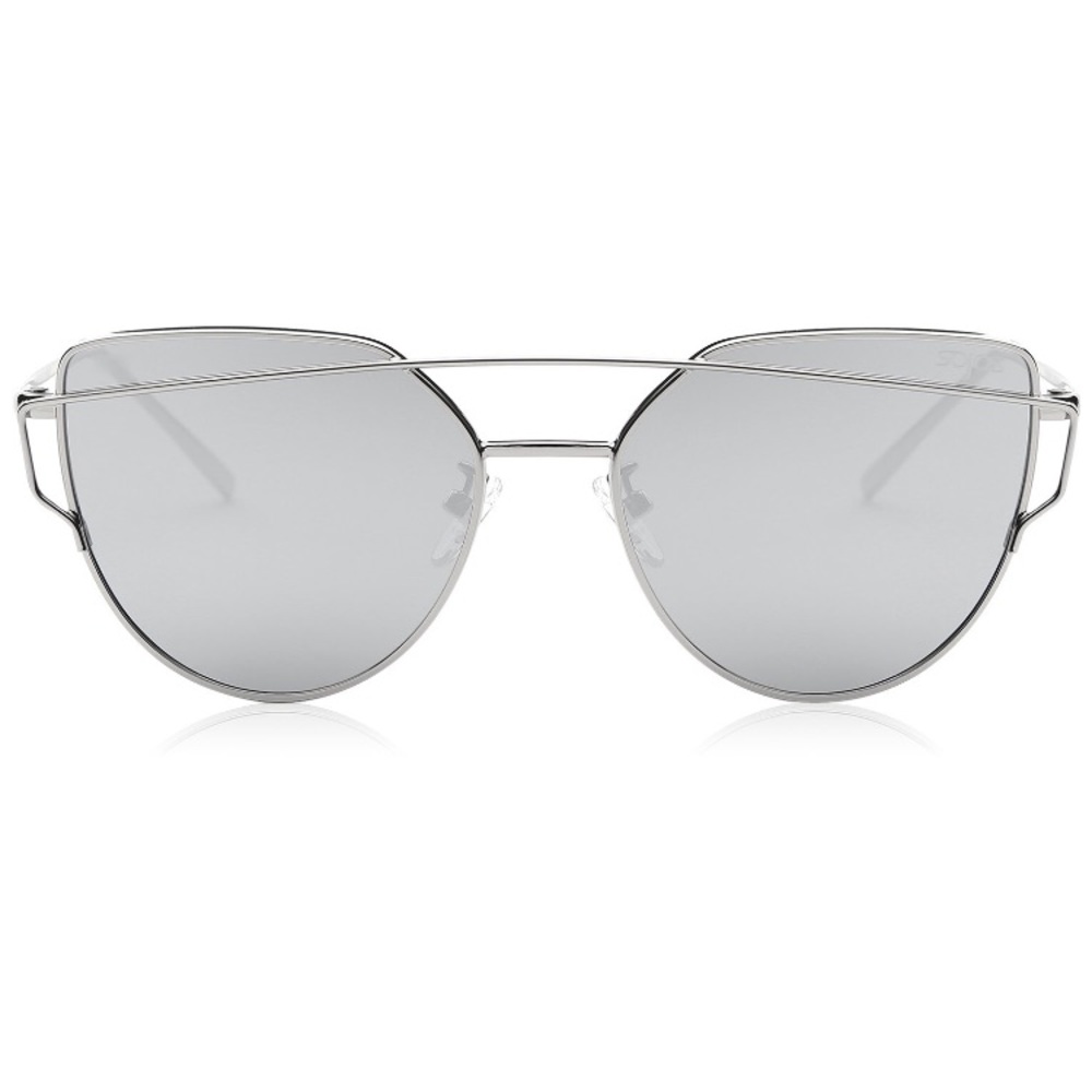 Mirror cat eye sunglasses.