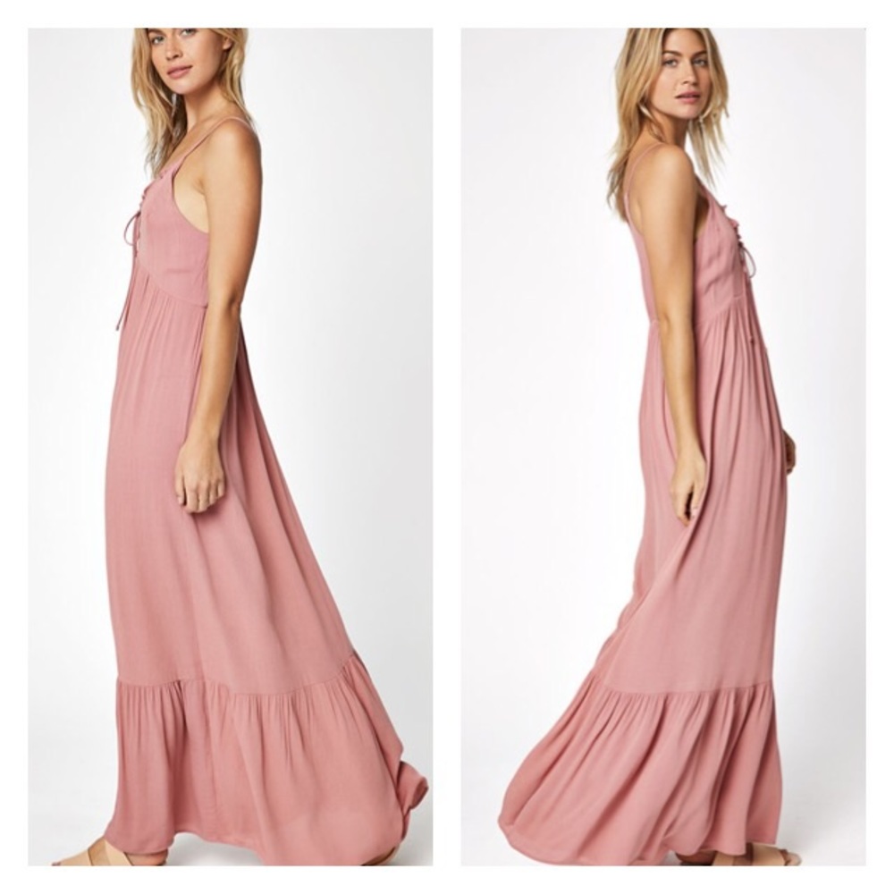 PACSUN NEW LACE UP FRONT MAXI DRESS