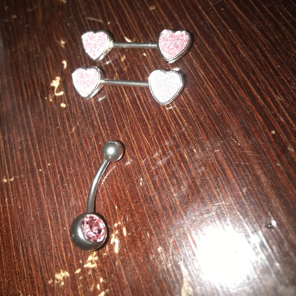 Never worn Nipple and belly rings!