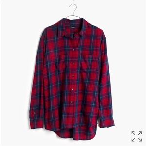 Madewell oversized boyshirt in edina plaid
