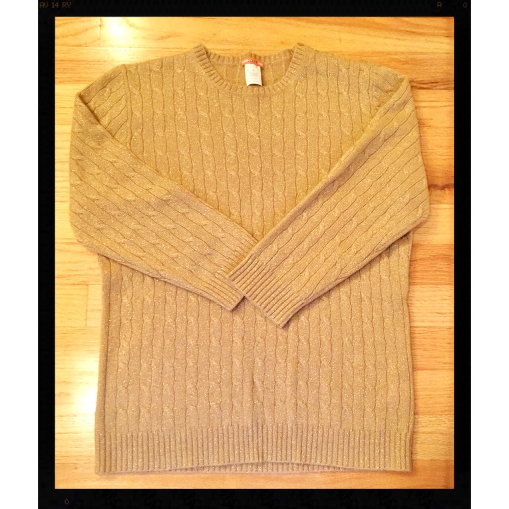 J. Crew gold cashmere sweater...BEAUTIFUL! *sold*