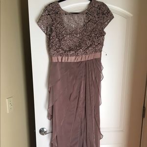 Darling Lace Bodice Flutter Gown