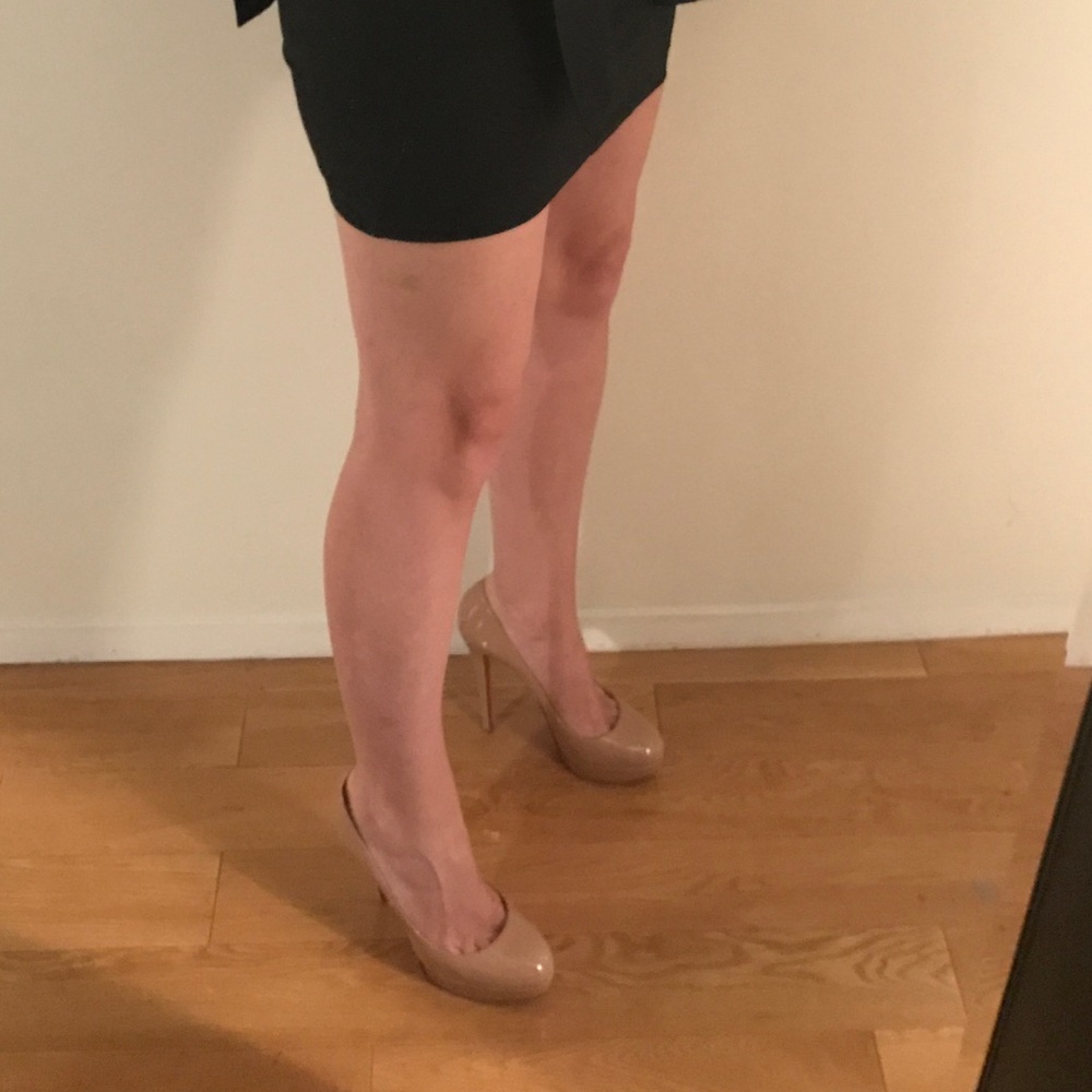 Louboutin Nude Patent Leather Pumps Euro Size 41.5