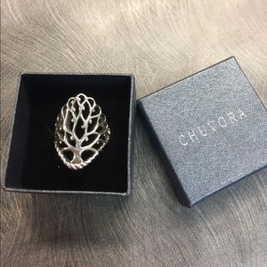 Sterling Silver Chuvora Tree SIZE 8 Ring