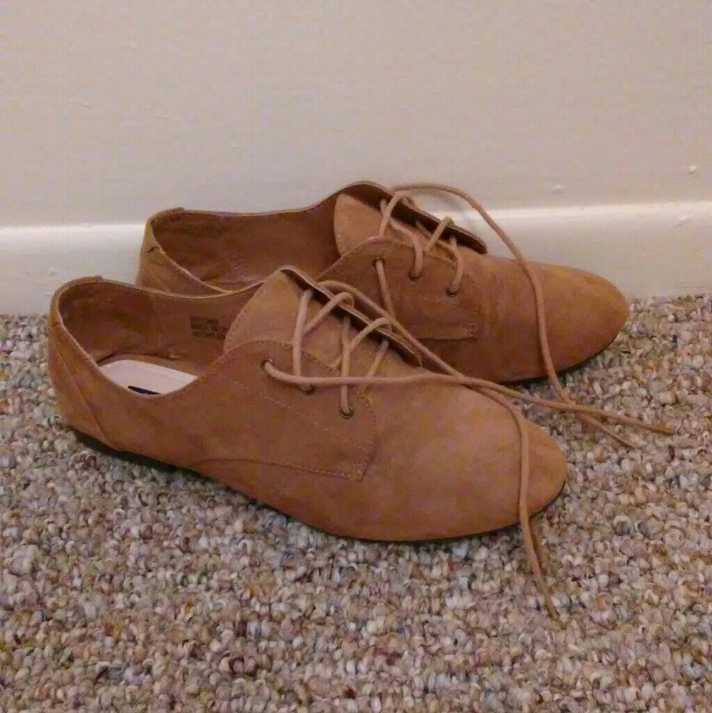 Forever21 Tan Suede Oxfords