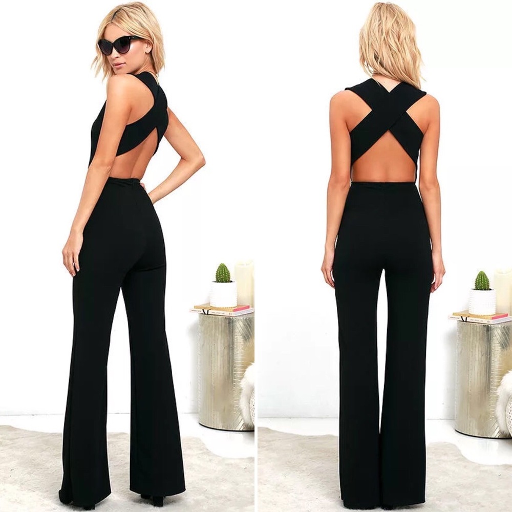 NWT!!! THINKING OUT LOUD BLACK BACKLESS JUMPSUIT