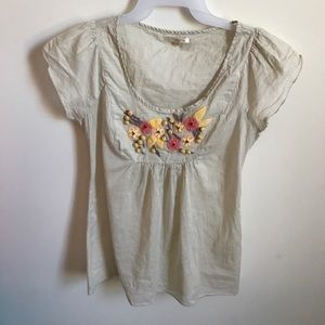 Embroidered sanctuary top