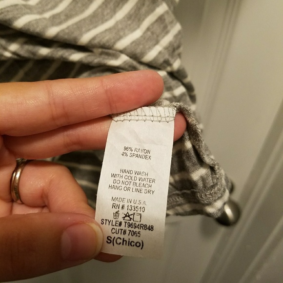 Grey stripe tee - Picture 3 of 4