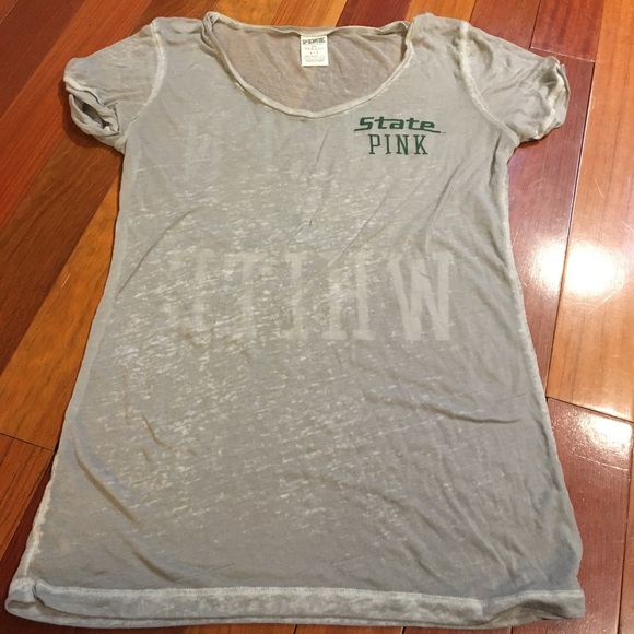 Pink VS MSU tee! Super cute! HTF! - Picture 2 of 3