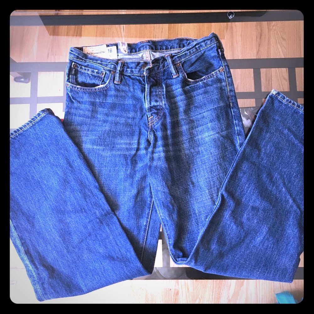 Abercrombie kid jeans size 16 boot cut