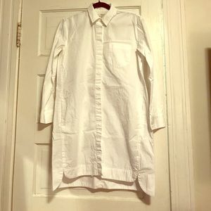MADEWELL white button down dress with pockets!