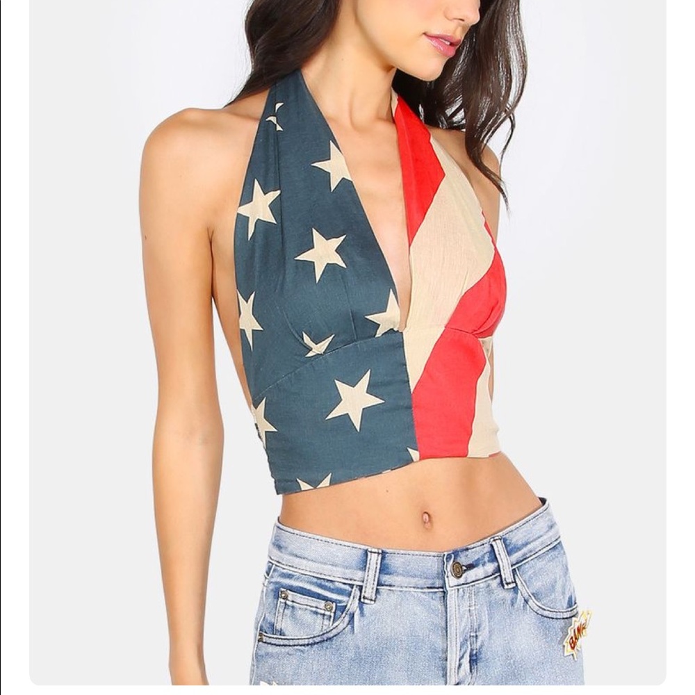 American flag crop #country #boutique #shophopes