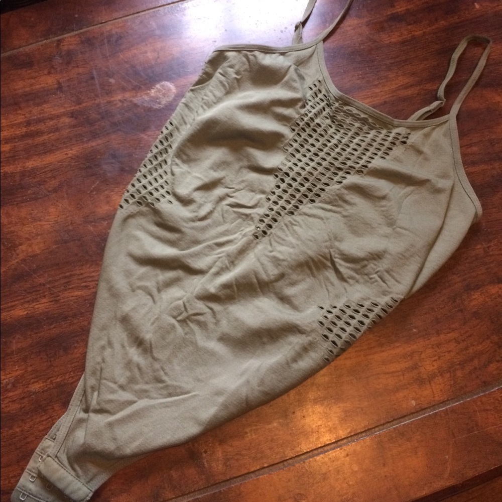 Olive green onesie
