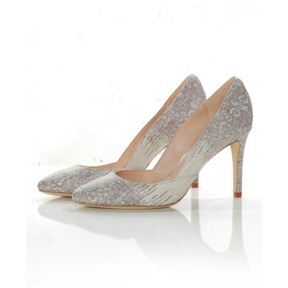 NWT Loeffler Randall Pari Pump Cream Lizard 8